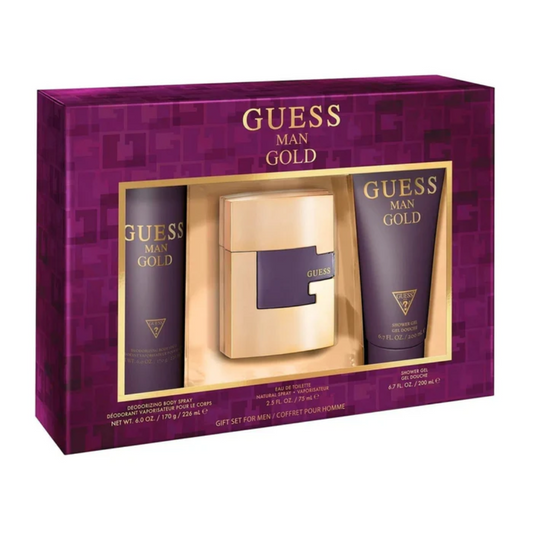 Guess Gold EDT (M) / 3 PC SP 75 ML; BS 180 ML; SG 200 ML
