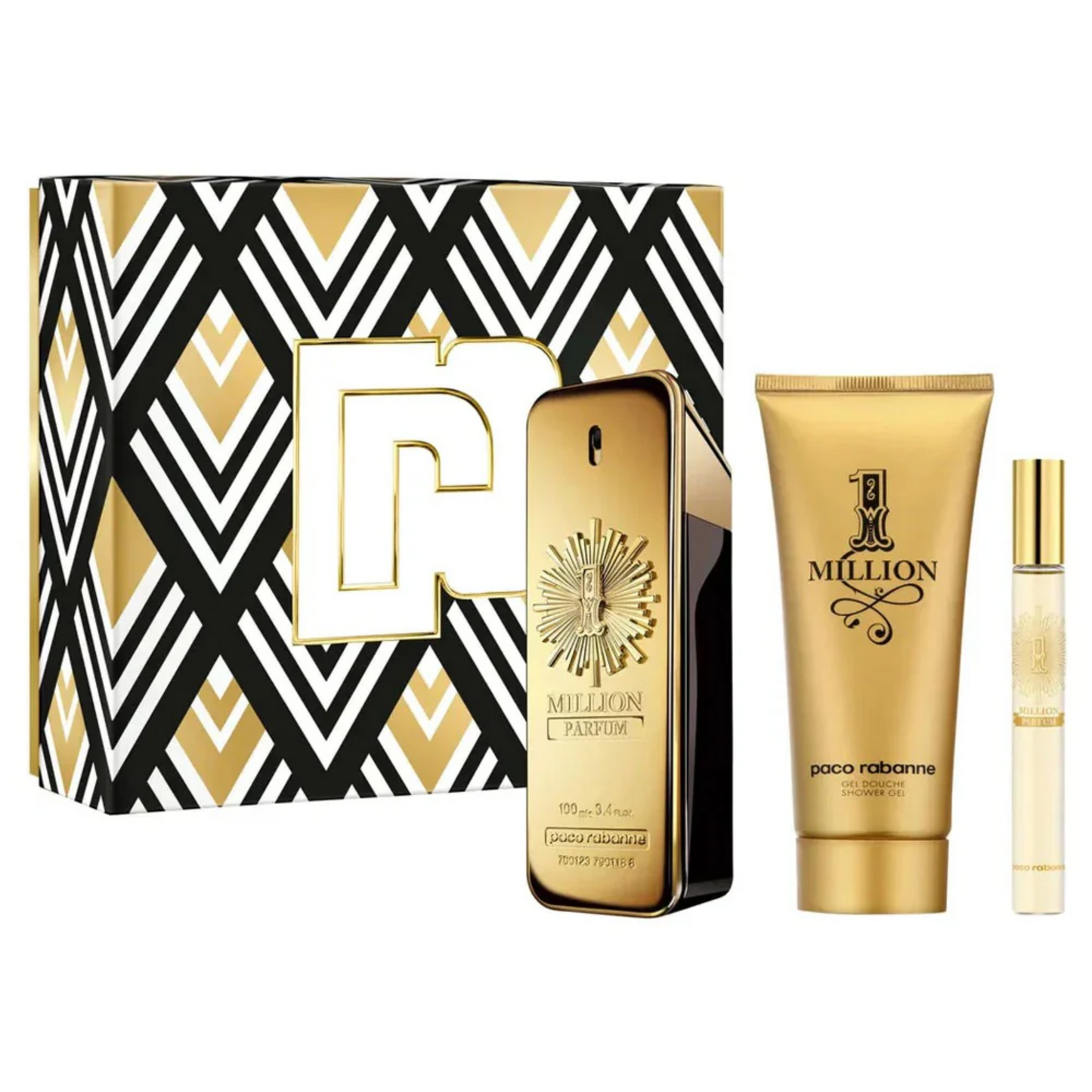 Paco Rabanne 1 Million Parfum (M) / 3PC SP 100 ML; Shower Gel 100 ML; SP 10 ML